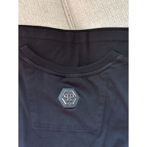 Philipp Plein Women's Embellished Rhinestone Sz M Black T-shirt Made in Italy - Picture 5 of 8